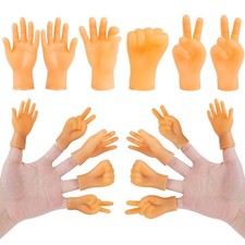 30 PCS Tiny Finger Hands, Mini Rubber Finger Puppets Funny Little Small Hands...