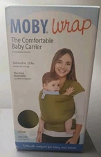 Moby Wrap Baby Carrier, Olive 8-35 lbs