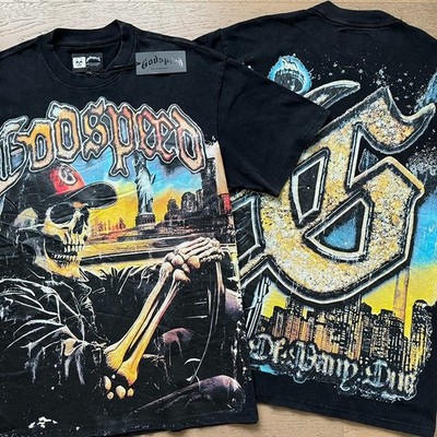 Rock T-shirt Godspeed Shirt Tee Black Size Men New Vintage Logo Sleeved Short 37