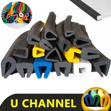 Rubber U Profile Trim Channel White Black Strip Seal Door Window Edge Protector