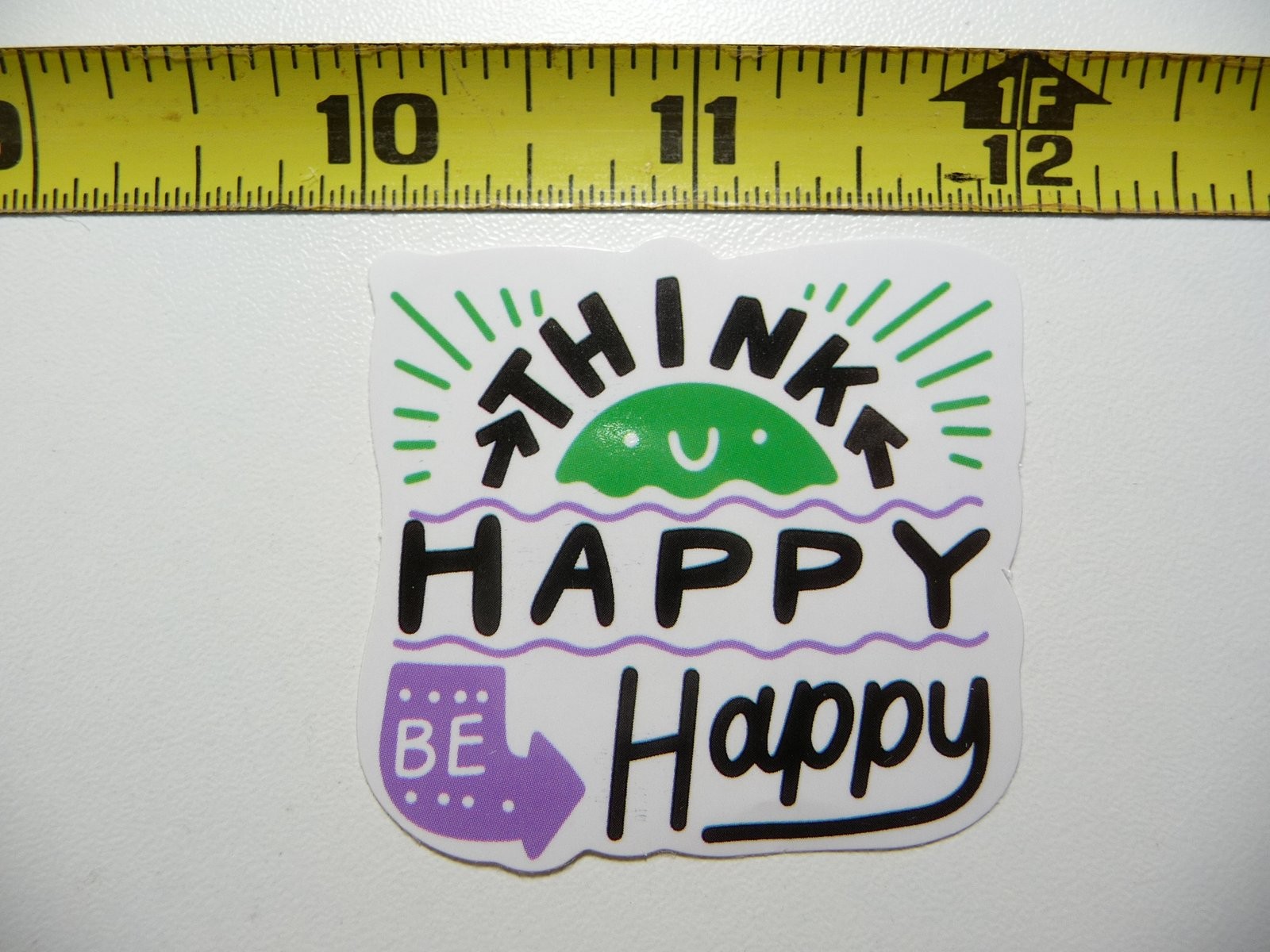 Think Happy Be Positive Motivational Decal Sticker