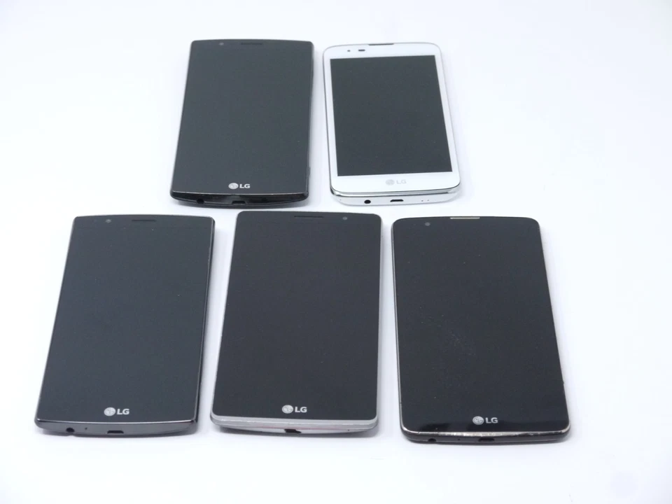 Lot of 5 LG Smartphones - For Parts - G4 / Stylo 2 / G Stylo - Image 4 of 4