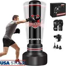 Professional Heavy Punching Bag Set W/ Gloves & Electric Pump Mixed Martial Arts