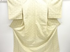 7633134: JAPANESE KIMONO / ANTIQUE HITOE KIMONO / SILK / TSUMUGI / WOVEN ASANOHA