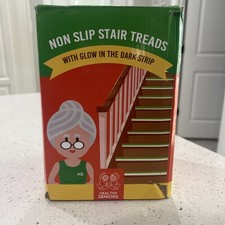 Indoor Stair Treads - Non-Slip 8" X 30" Clear Step Grips with Glow in The Dark