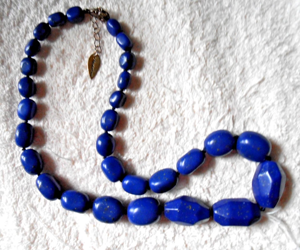 Collar de piedras preciosas de lapislázuli azul Coldwater Creek Foto 2 de 3