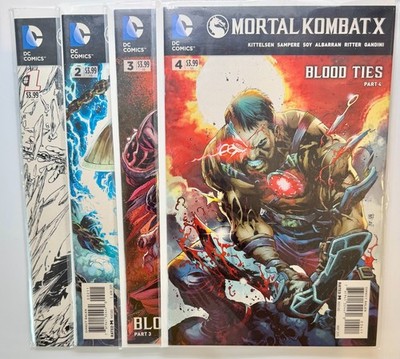 Mortal Kombat X #1-4 Blood Ties Complete Set + #5 Bonus DC Comics 2015 NM