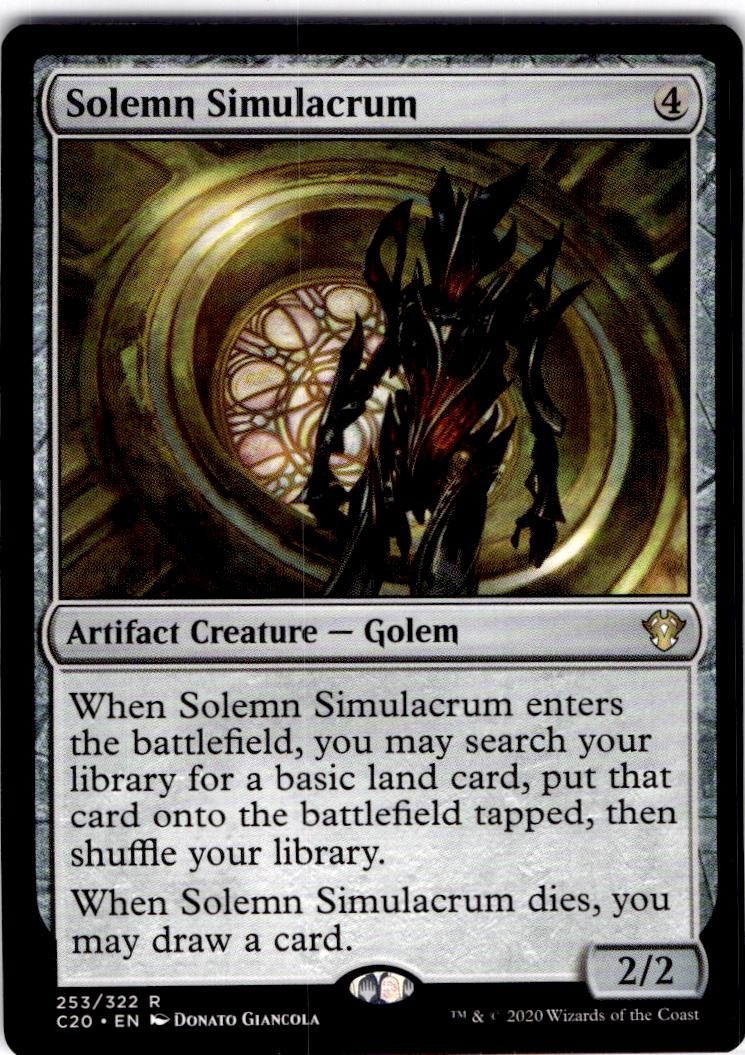 MTG Solemn Simulacrum Commander 2020 Rare #253
