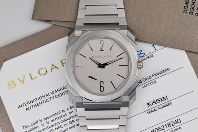 2024 Bvlgari Octo Finissimo S Silver Men's Automatic Watch 103464 W/ Papers