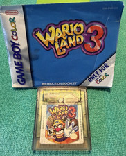 Wario Land 3 2000 - Original Nintendo Gameboy Color Game - Tested w/ Manual