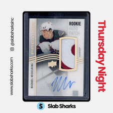 2023 UPPER DECK PREMIER MICHAEL KESSELRING ACETATE ROOKIE AUTO PATCH MEM RC /249