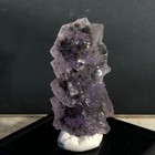 Columnar Cubic Fluorite Crystal Cluster w Stand Natural Mineral Specimen KLP-45 — photo 5