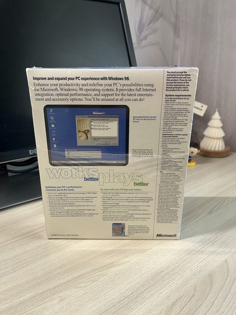 MICROSOFT WINDOWS 98 UPGRADE SEALED RETAIL BOX 659556102791| eBay