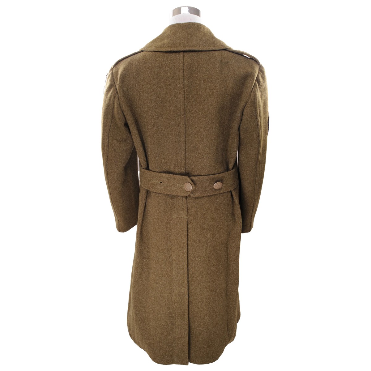 VINTAGE US ARMY M-1939 OVERCOAT WOOL COAT 2ND DIVISION PATCH 1942