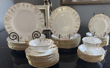 ROYAL CROWN DERBY  VINE PATTERN Service for 8 Plus Cream Soup Bowls.  UNUSED.