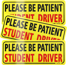 JUSTTOP 3Pcs Student Driver Magnet for Car, Please Be Patient Student Driver, Ne