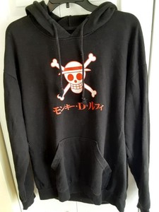 Luffy Unshaken Spirit | One Piece | Sweat à capuche brodé | Anime Art