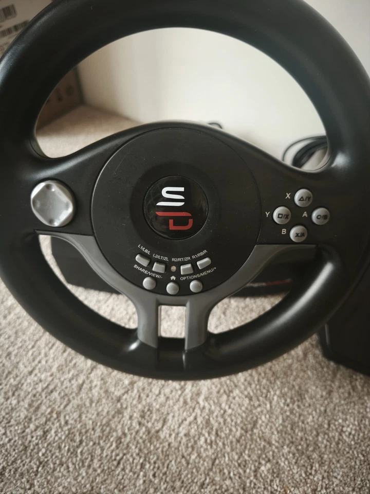 Subsonic SV250 Superdrive Driving Steering Wheel & Pedals - Black. XBOX PC PS4 - Image 2 of 4