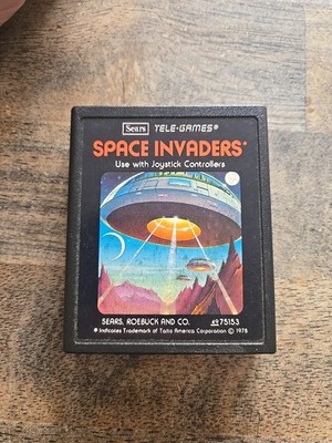 Space Invaders (Atari 2600) Sears Tele-Games Picture Label TESTED