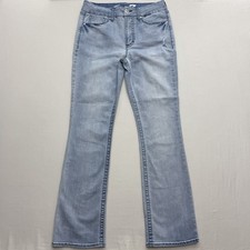 Seven7 Women's Regular Fit Bootcut Jeans Size 10 Stretch Light Blue Denim Logo