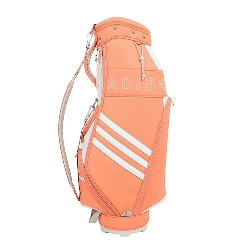 adidas Golf Bag Women's Lightweight 2.8kg 3-Stripe Coral Fusion x White - Image 2 of 4