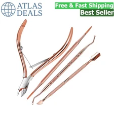 Luxury Nail Care Kit: Ergonomic Stainless Steel Tools for Manicure & Pedicure