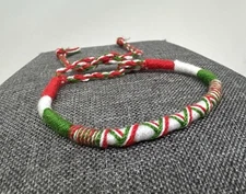 Italian Flag Braided Bracelet – Handmade Unisex Adjustable Italy Colors Jewelry