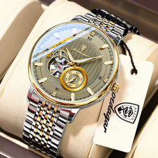 Herren Automatik Uhr Luxus Edelstahl Saphirglas Mechanisch Business Armbanduhr