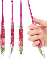 HäKelnadel 4,5Mm Ergonomisch Mit Weichem Griff Blumenmuster FüR AnfäNger Profis