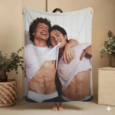 Hockey Rivalry Theme Flannel Blanket Soft Cozy Sports Fan Throw