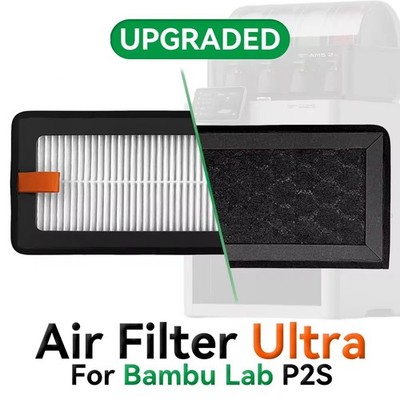 HEPA 13+Activated Carbon Combo Air Filter Ultra For Bambu Lab P2S/P2SC/P2 Series