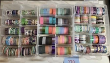 Huge Lot of Washi Tape 220 rolls of various widths Brands & Colors Open w/ Caddy