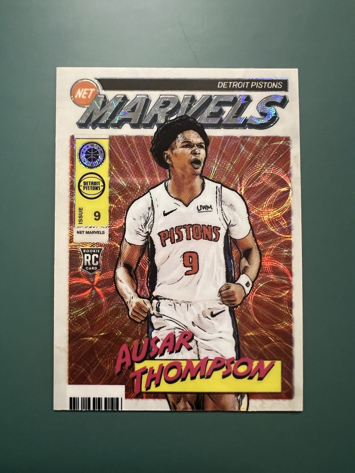 2023-24 NBA Hoops Premium Ausar Thompson Net Marvels RC SSP