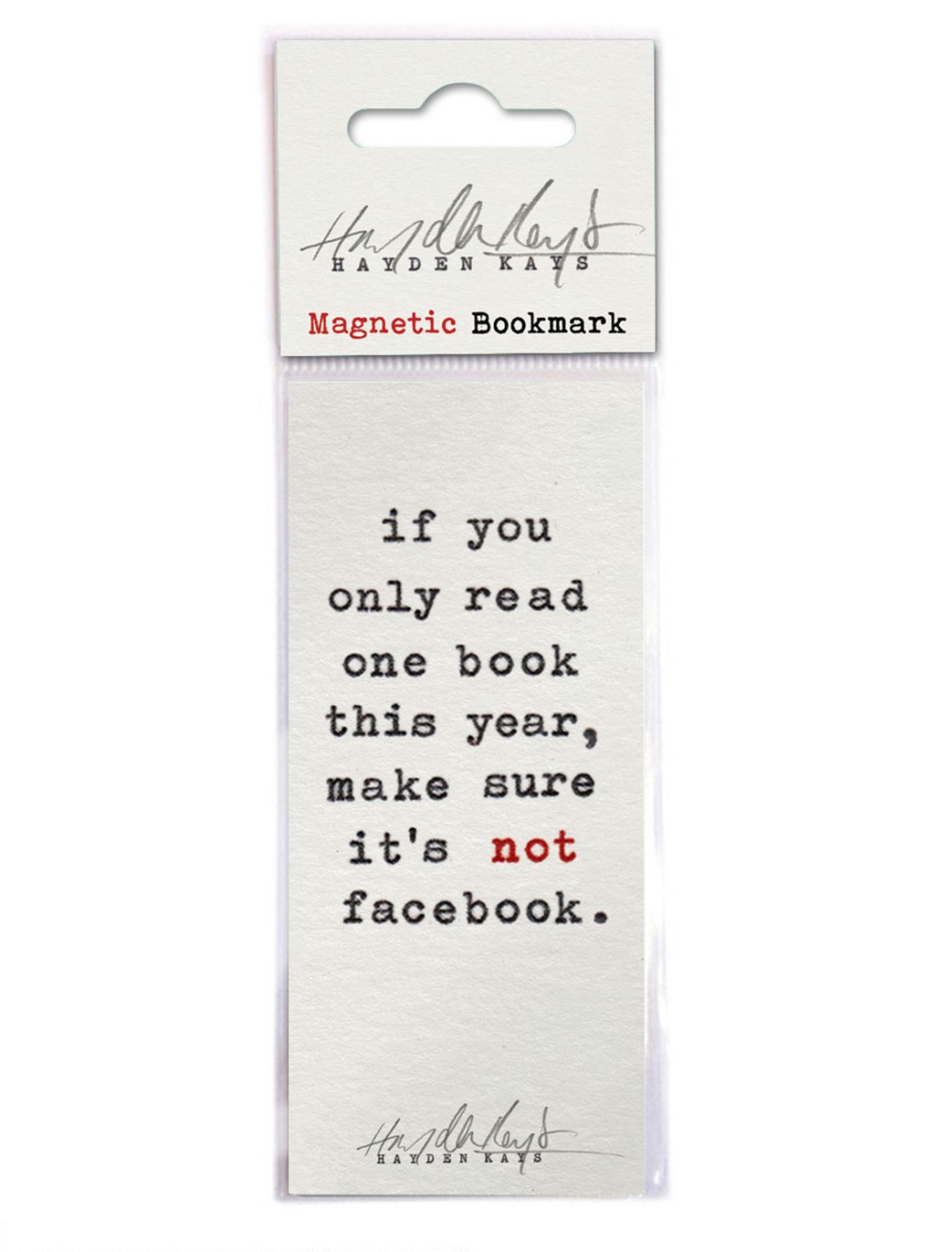 Funny Magnetic Bookmark Novelty Gift Present Hayden Kays Witty Amusing Humour