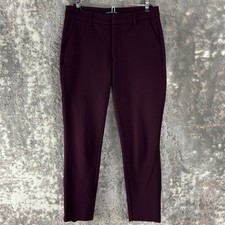 Liverpool Size 2/26 Minimalist Tapered Casual Pants Purple Stretch Button Zip