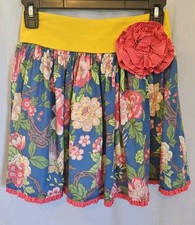 Persnickety boutique Girls 10 Skirt Fall Colors Floral Blue Multicolor