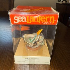 Vintage Sea Lantern Candle Seashell Nautical Decor NOS Comar Industries