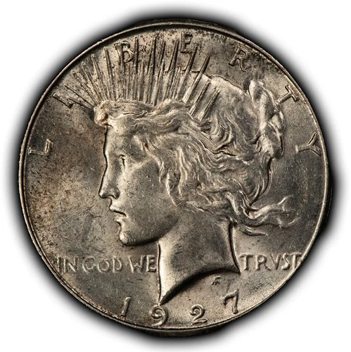 1927-S $1 Silver Peace Dollar - Luster - UNC - SKU-D7546