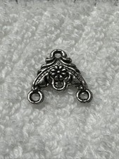 Jewelry Making Findings Silver Metal Alloy Earring Connector 3 Hole 10 Pieces
