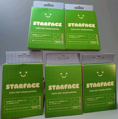 5 Pack: Starface Hydro-Star Pimple Patches Multi-Color Checkered, 128 Ct 12/2026