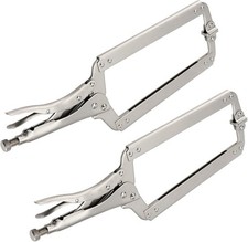 2 Packs 18 Inch Large C Clamp Locking Pliers With Swivel Pads Heavy Duty Vice Gr