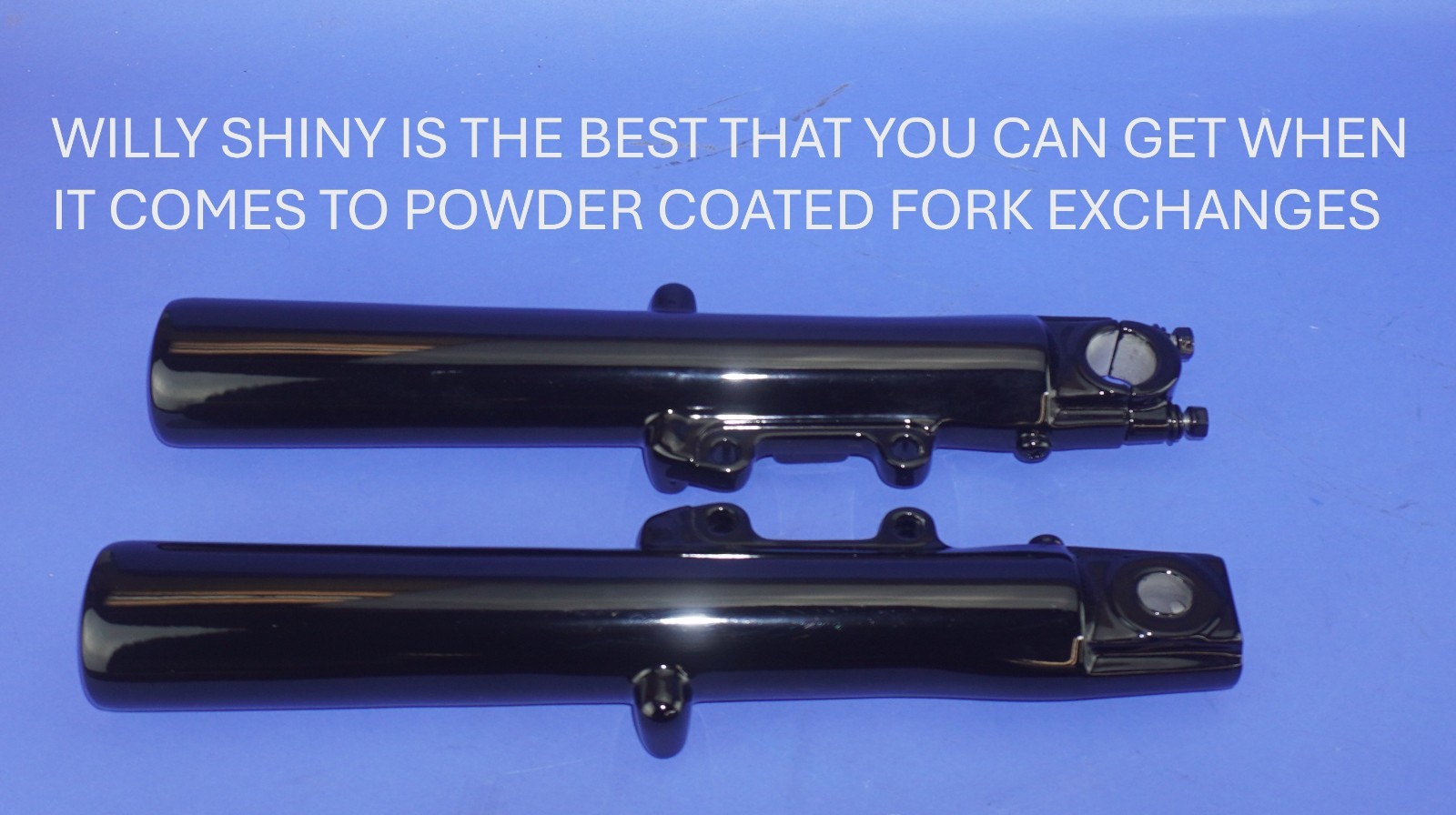 HARLEY 2000-2013 TOURING FORK LEGS GLOSS BLACK EXCHANGE PROGRAM