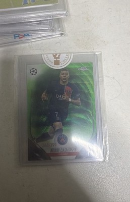 2023-24 Topps Chrome UEFA - Kylian Mbappe #21 Neon Green Wave Refractor /399