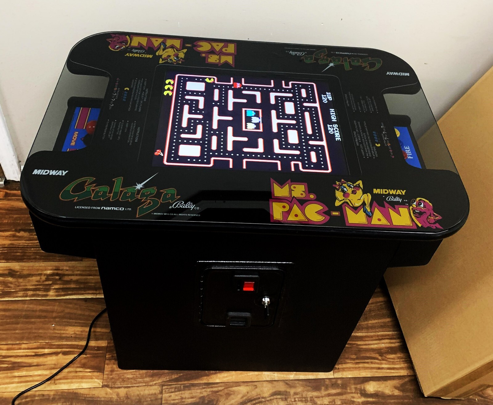 Ms. Pacman Galaga Arcade Game Cocktail Table New Plays 60 Games eBay