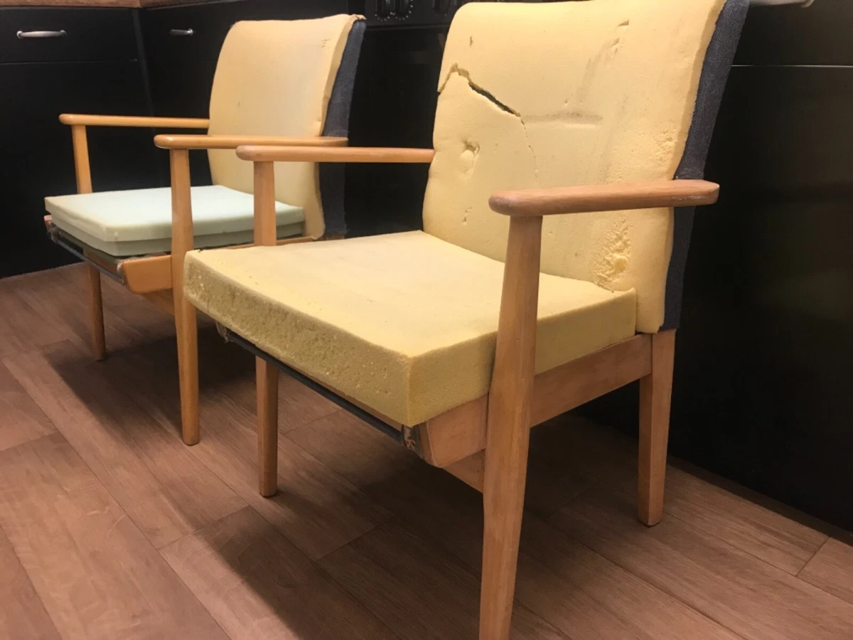 vintage retro original parker knoll chairs set of 2 model 733