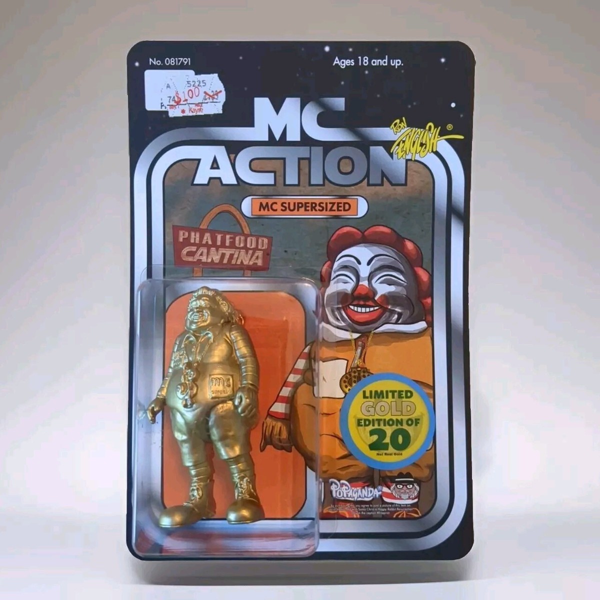 Ron English - MC ACTION - Mc Supersized Gold (Signed) LIMITED 