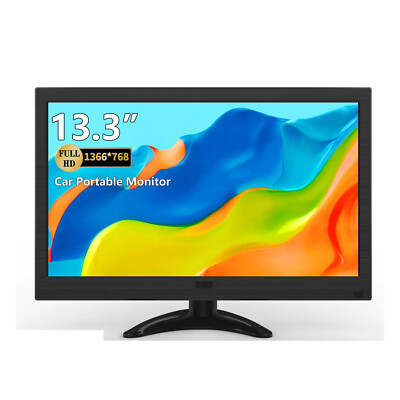 HDMI VGA 13'' PC Monitor for PS3/PS4 Raspberry Pi CCTV  car Monitor With Speaker