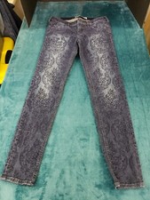 Hollister Womens Blue Super Skinny Jeans Sz 5 Stretch Ladies Pants Denim Floral