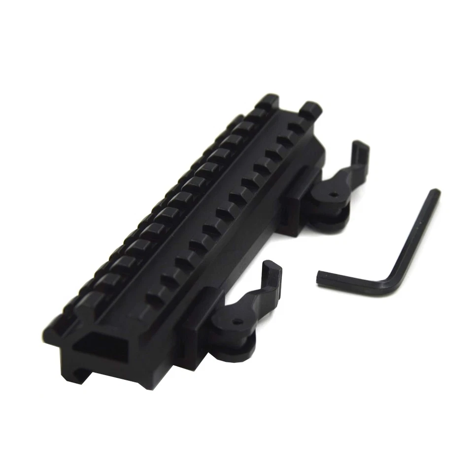 QD Extend Picatinny/Wea...20mm Rail Scope Base Riser Mount Quick Detach - Image 2 of 4