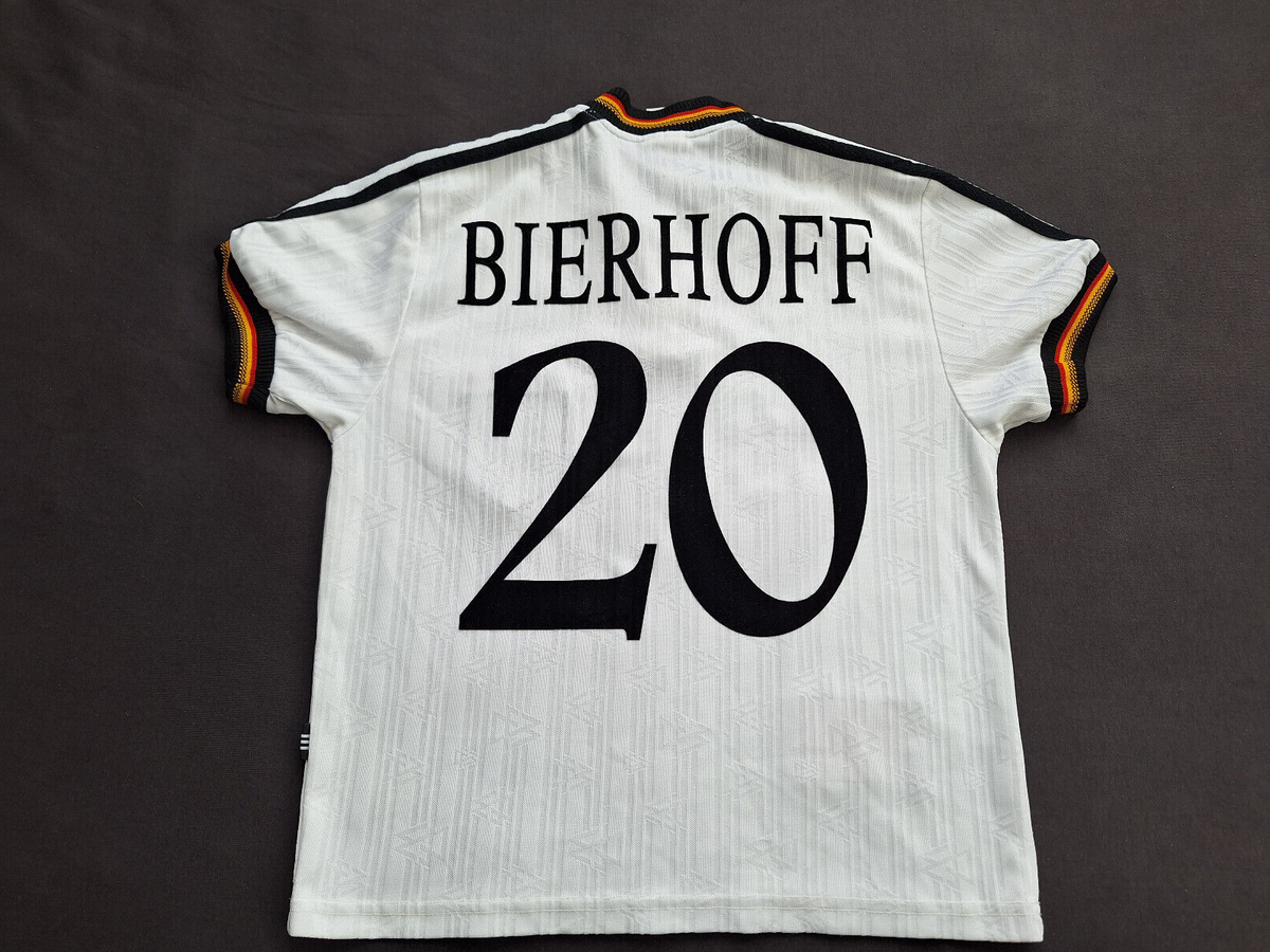 Germany 1996 Home Jersey #20 Bierhoff Adidas White Shirt Size XS
